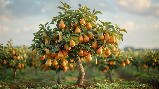 Overvloedige vruchten op een weelderige boom