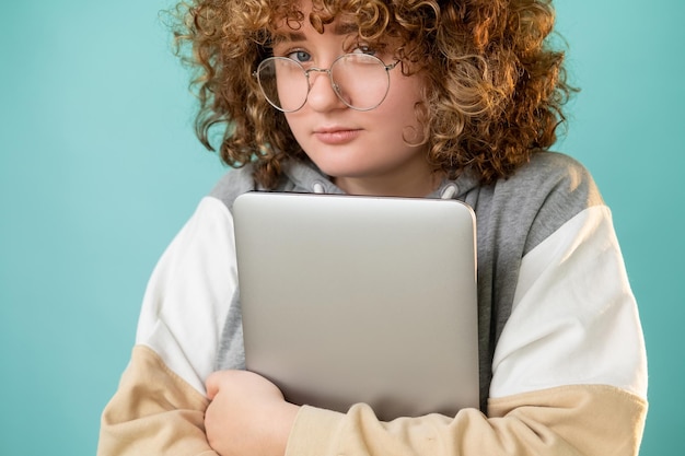 Overweight harassment obesity abuse woman laptop