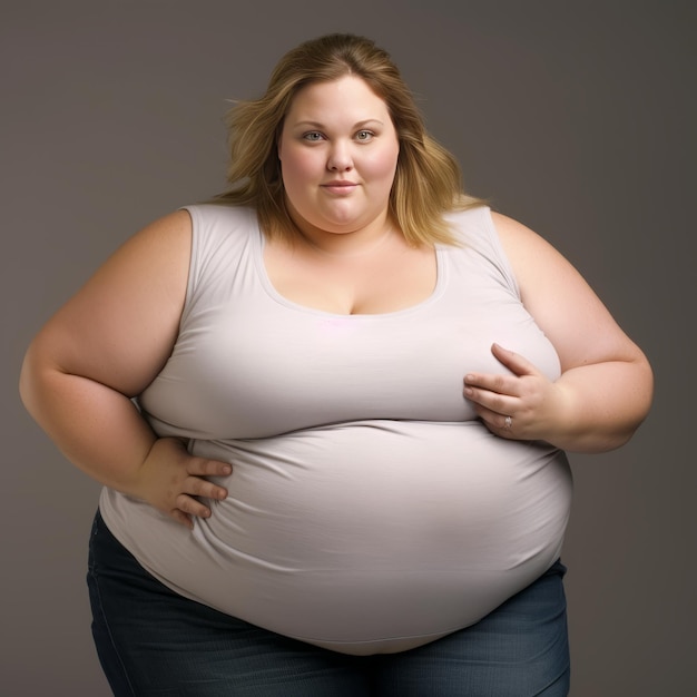 Photo overweight woman