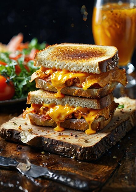 Overweldigende presentatie AIGenerated Grilled Sandwich Cheese