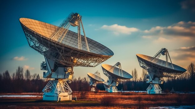 Photo owens valley desert observatory radar dishes deep space telescope