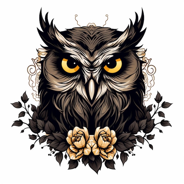 The owl art design illustration