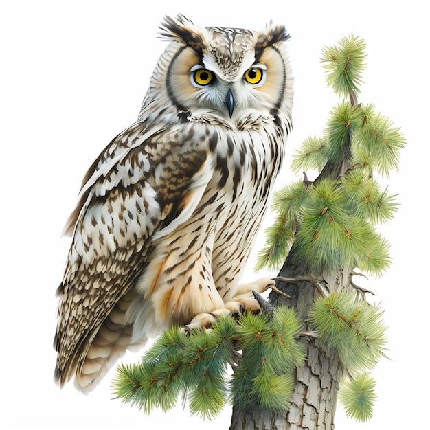 Owl on a branch