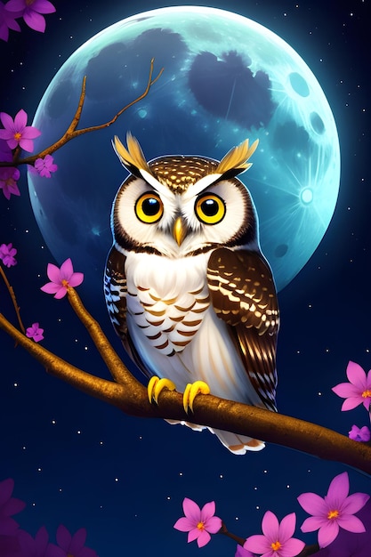 Owl on a branch