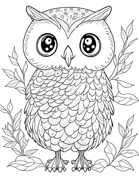 Owl coloring page