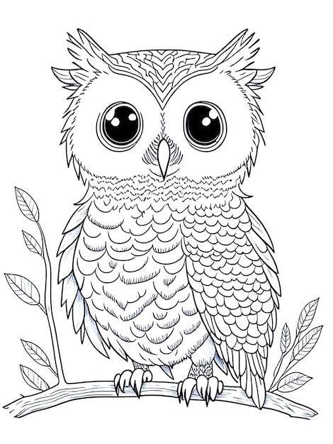 Owl coloring page