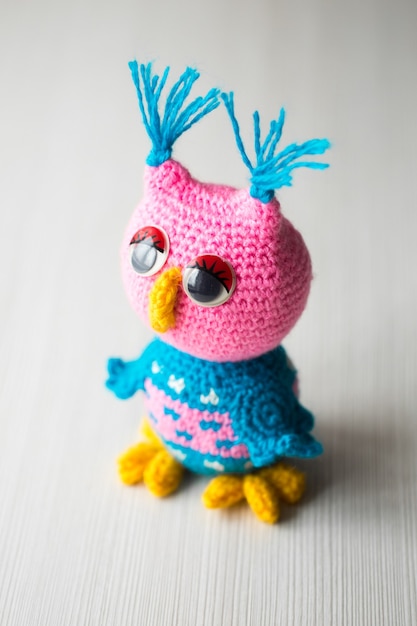 Owl doll knitted