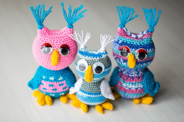 Owl doll knitted