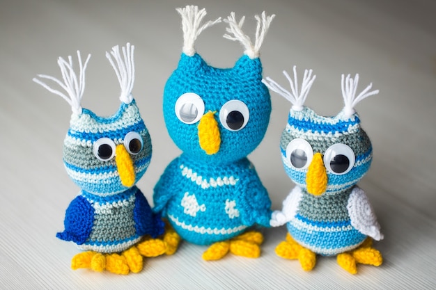 Owl doll knitted