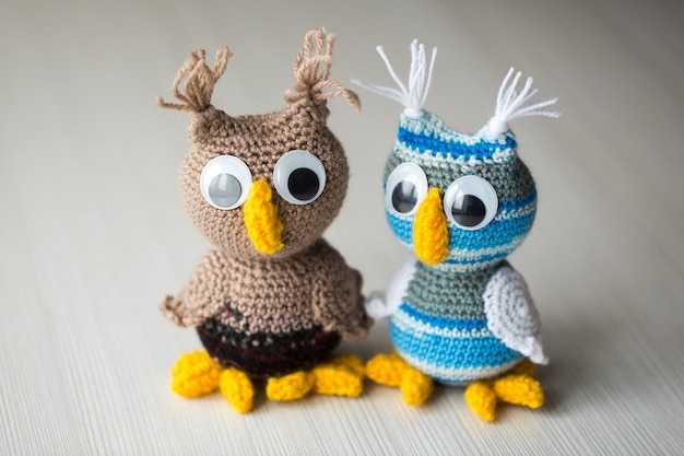 Owl doll knitted