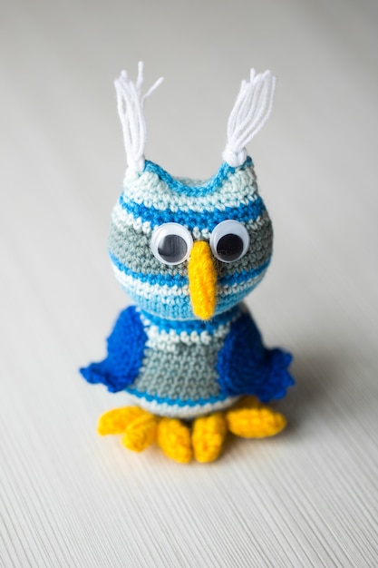 Owl doll knitted