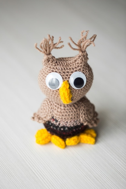 Owl doll knitted