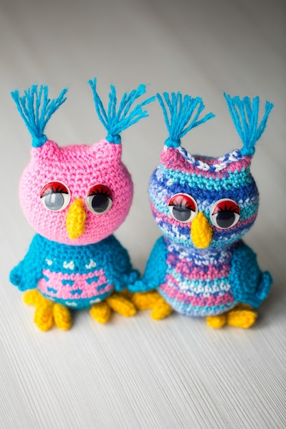 Owl doll knitted