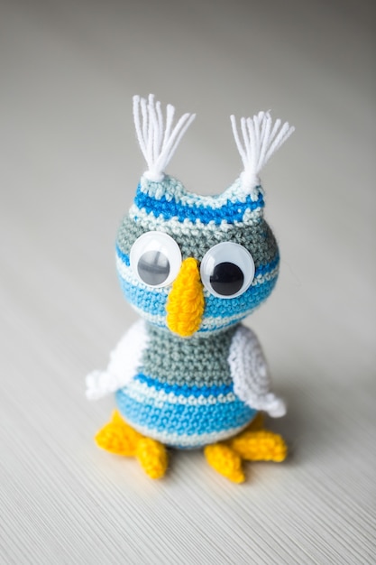 Owl doll knitted