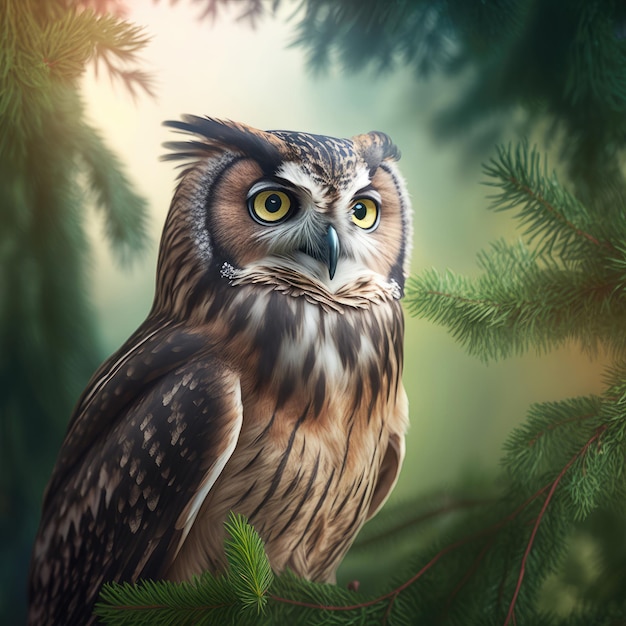 Owl in a Forest Generative AI