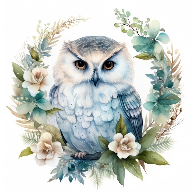 Owl illustration poster