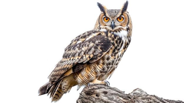 owl on isolated white background