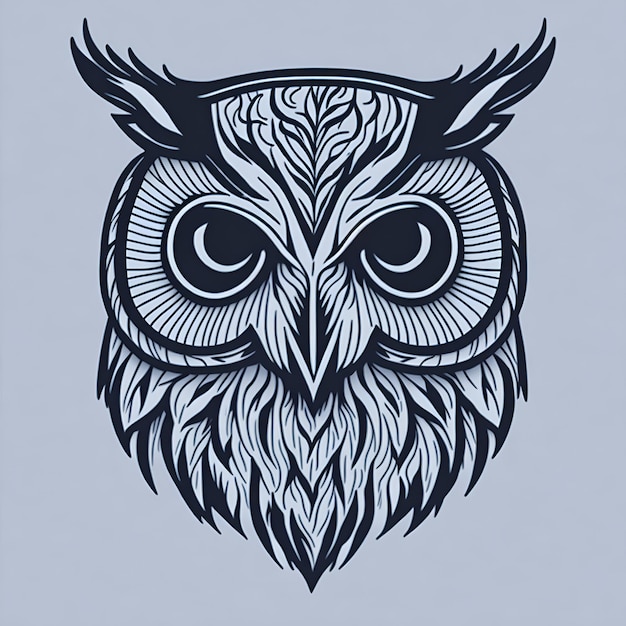 owl line art vector icon logo design