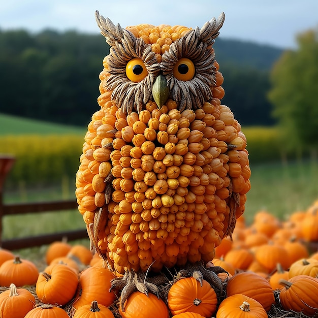 Owl makes from pumkins