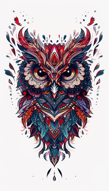 Photo owl mandala art