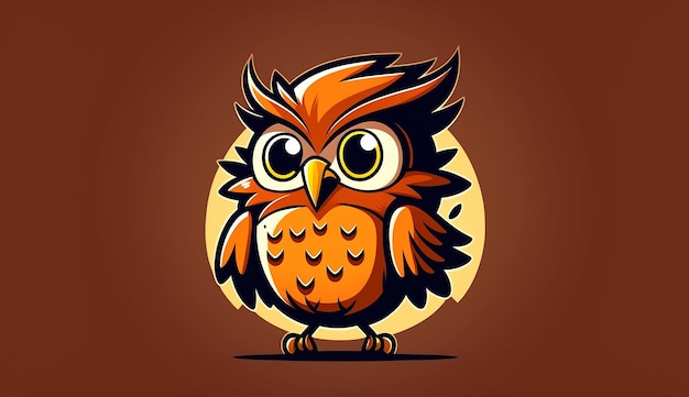 Owl mascot sport Vector logo design illustration ai generator image