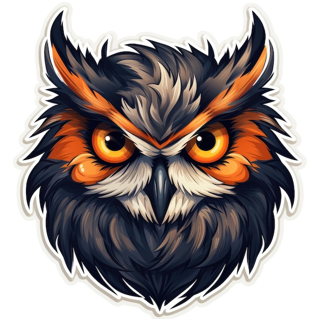 owl orange art vector sticker halloween cute tattoo design illustration art print scary pumpkin