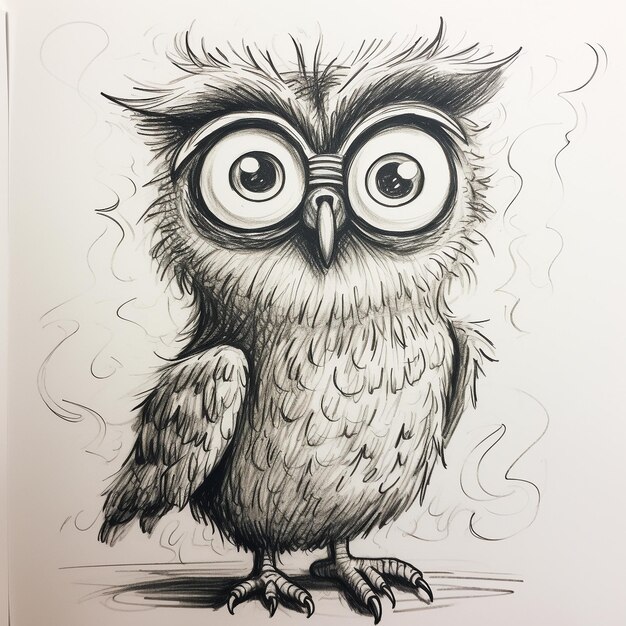 Photo owl painting