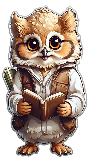 owl Reading Book