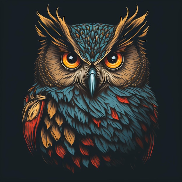 owl t shirt graphic design illustration