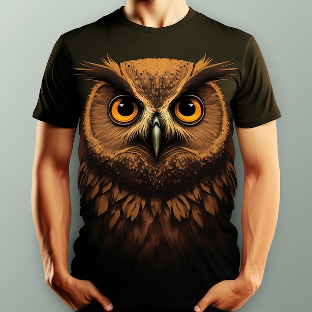 owl t shirt graphic design illustration