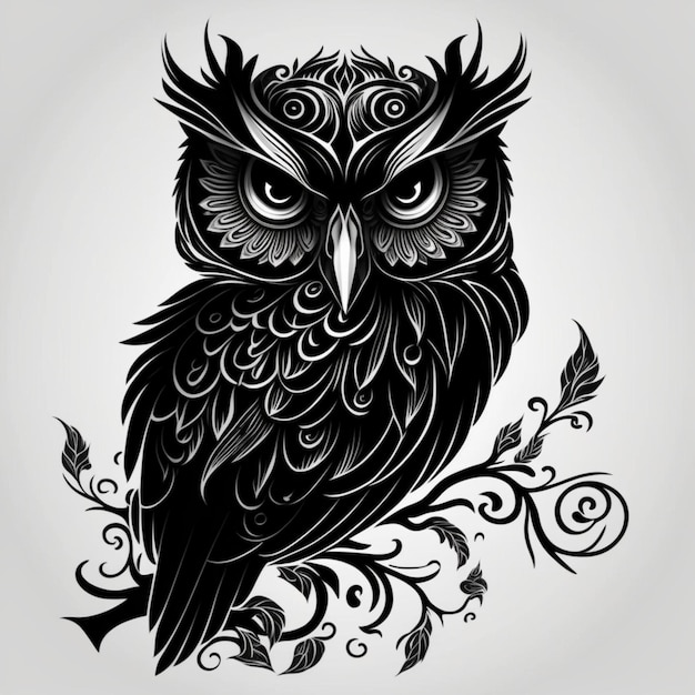 Photo owl for tattoo