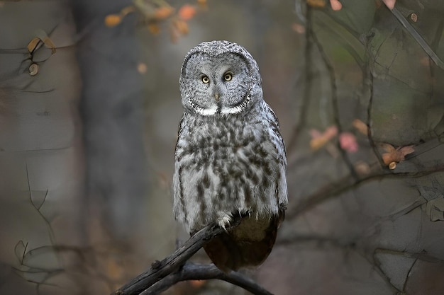 フクロウと野生動物