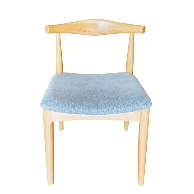 사진 클리핑 패스와 함께 흰색에 고립 된 황소 뿔 나무 의자