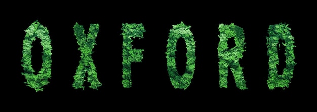 Oxford belettering Oxford Forest Ecology Concept