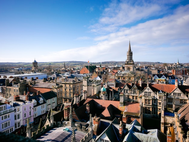 Oxford stad vanaf het bovenaanzicht