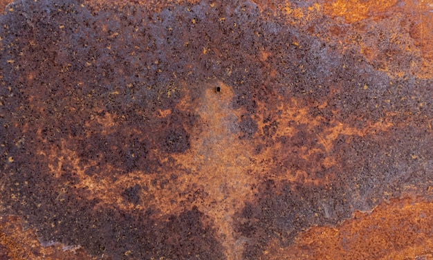 Oxidized iron sheet background Rusted metal texture