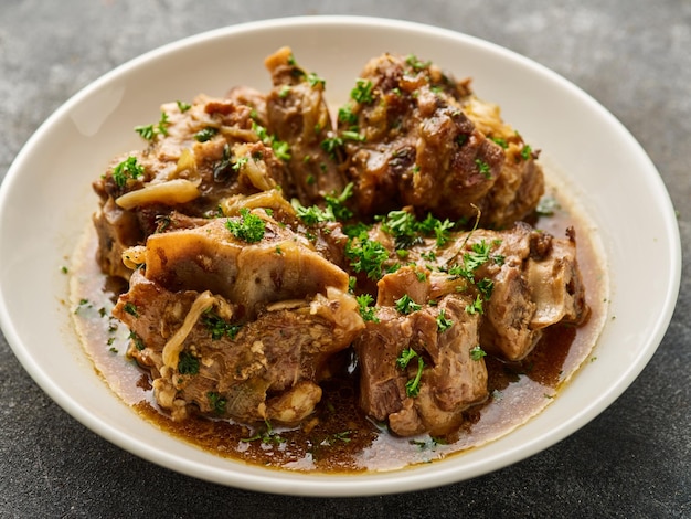 Oxtail Traditional dish of Brazilian cuisine Braised sweet soy sauce oxtail