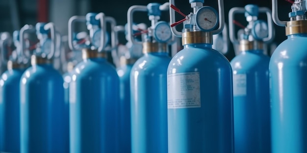 Photo oxygen gas cylinder