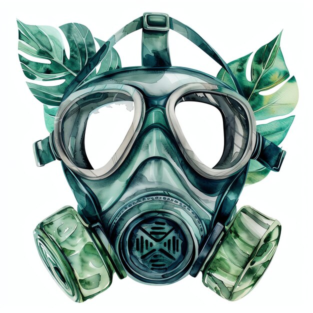 Photo oxygen maskmedical green