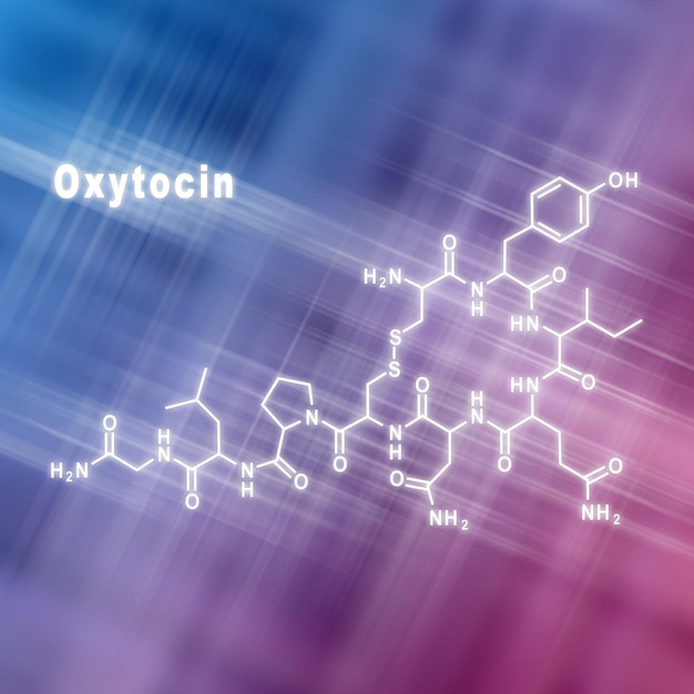 Oxytocinehormoon structurele chemische formule