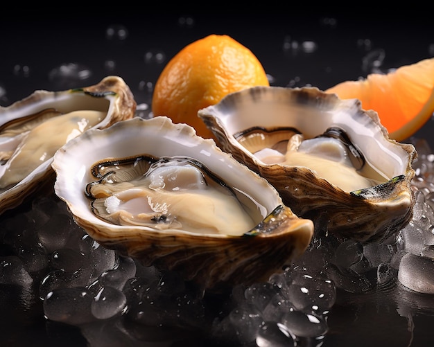 Oyster Fresh with Dark Background