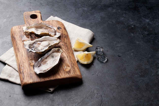 Oysters and lemon