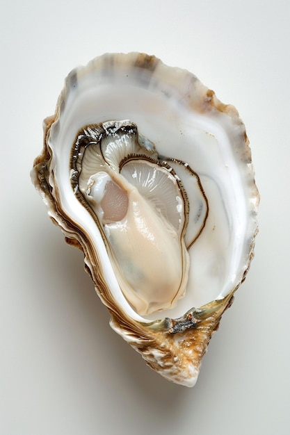 Photo oysters on a white background closeup