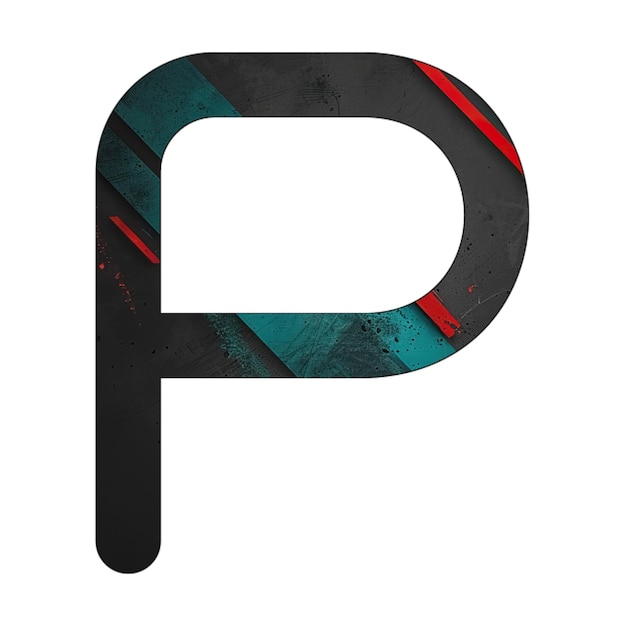 p icon diagonal black green red