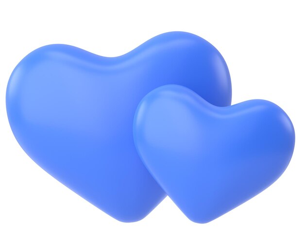 Paar hart 3D hart Valentijn kaart decoratie