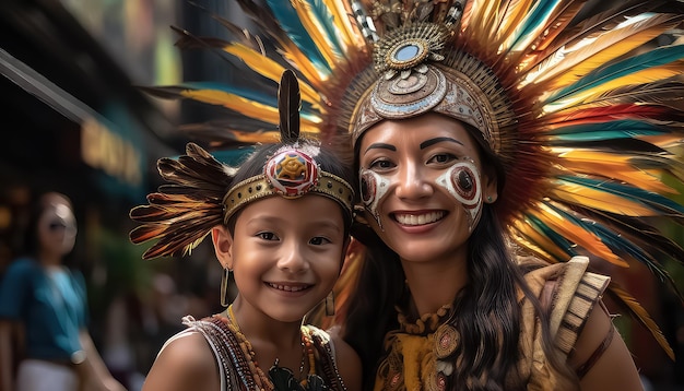 Paar in klederdracht tijdens de Dag van de Doden in Mexico