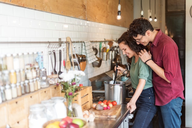 Paar koken hobby liefstyle concept