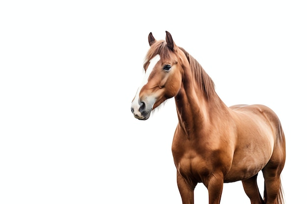 Paard geïsoleerd op witte achtergrond