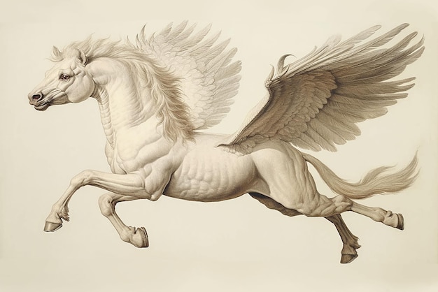 Paard leeuw Griffioen draak Pegasus