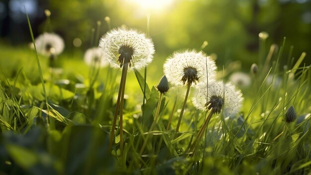 paardenbloem in gras